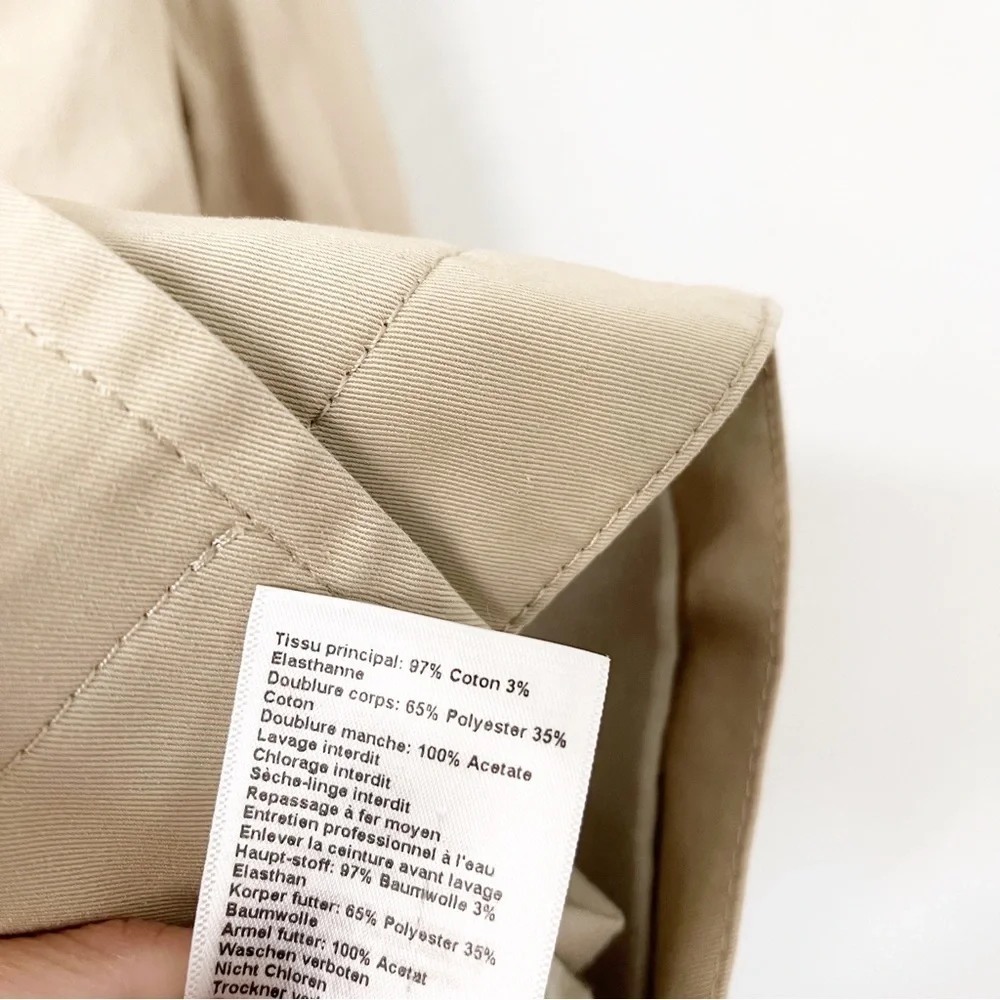 ba&sh Muse Belted Safari Utility Jacket Beige Gabardine Parisian Chic